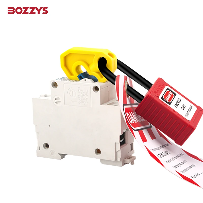 

BOZZYS Loto Simple Circuit Breaker Lockout for Single Pole Group Isolation Can Accommodates up to One Padlock BD-D05-1