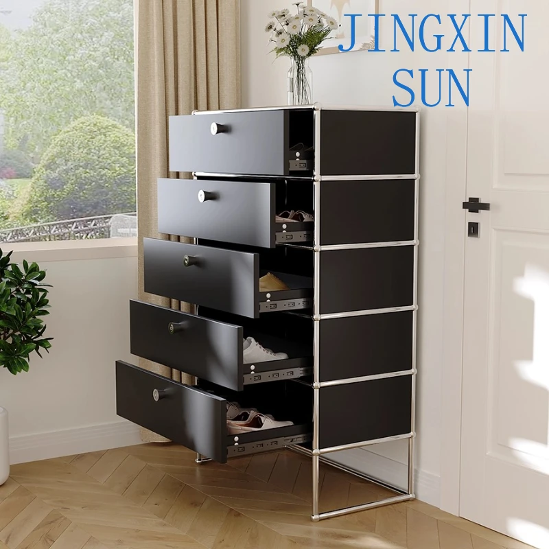 Modern Simple Locker Stainless Steel Combination Cabinet Shoerack shoe rack Shoes organizer living room cabinets home furniture