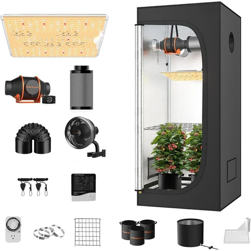 Growing Tents,  with Observation Window and Floor Tray, 1680D Thicken Mylar Canvas Hydroponic  ,Growing Tents