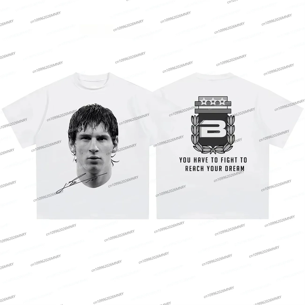 Cristiano Ronaldo Neymar Lionel Messi Football Superstar Portrait Woman tshirt Men Women Cotton Loose Girls Tshirt  Short Sleeve
