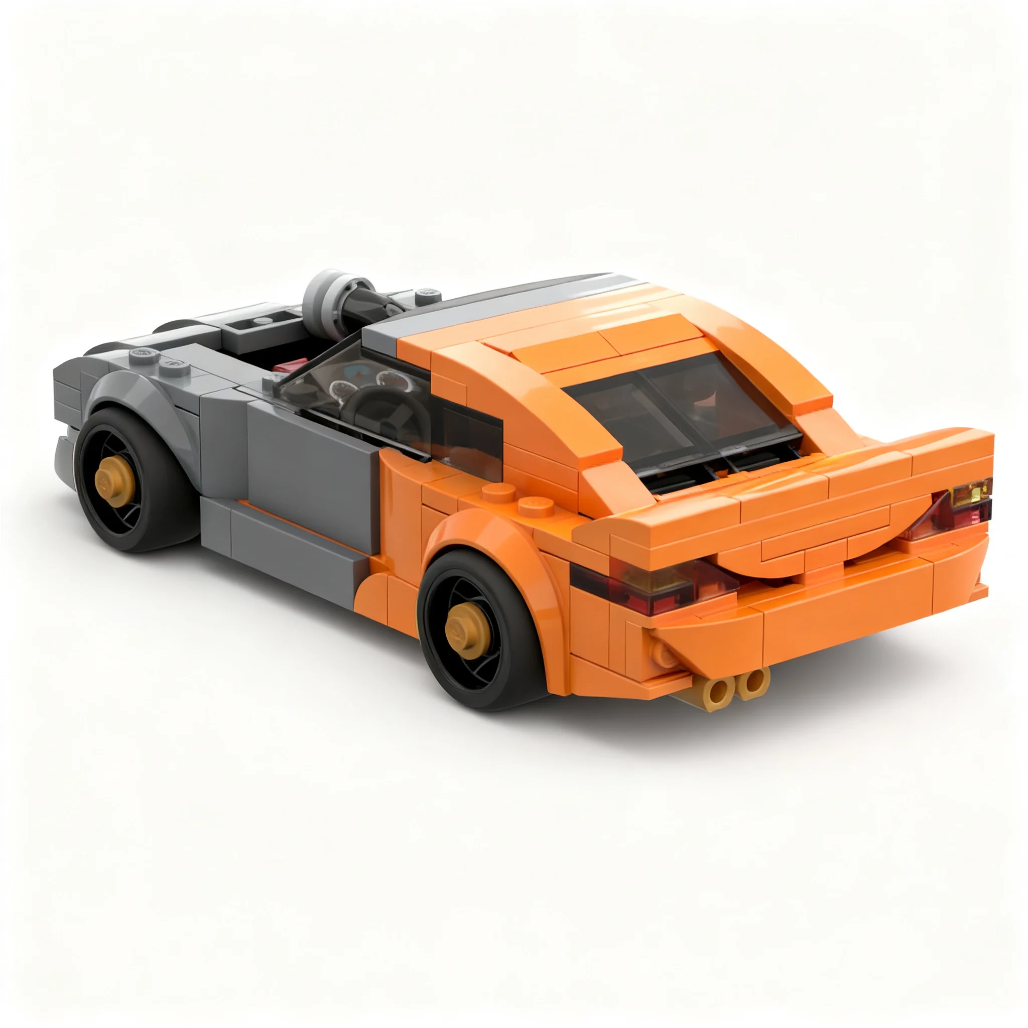 282pcs MOC Nissanns Silvia S15 Drift Moded Fix V2 City Champions Model Building Blocks Construction Christmas Gift Toy Birthday