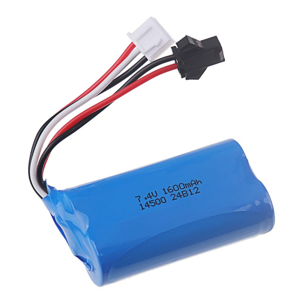 Rechargeable Li‑ion Battery 14500 1600mAh 3.7V 7.4V 1S 2S For Electric Toys Water Bullet Gun SM‑2P SM‑3P SM‑4P RC Model Parts