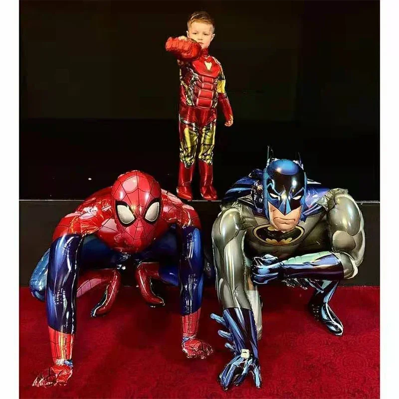 3D Batman Nummer Aluminiumfolie Ballonnen Set Batman Spiderman Verjaardagsfeestje Decoratie Baby Douche Benodigdheden Globos