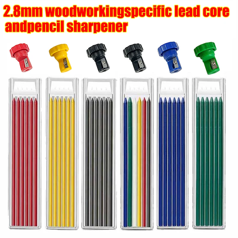 High Quality 6-Color 2.8mm Woodworking Pencil Replacement Le