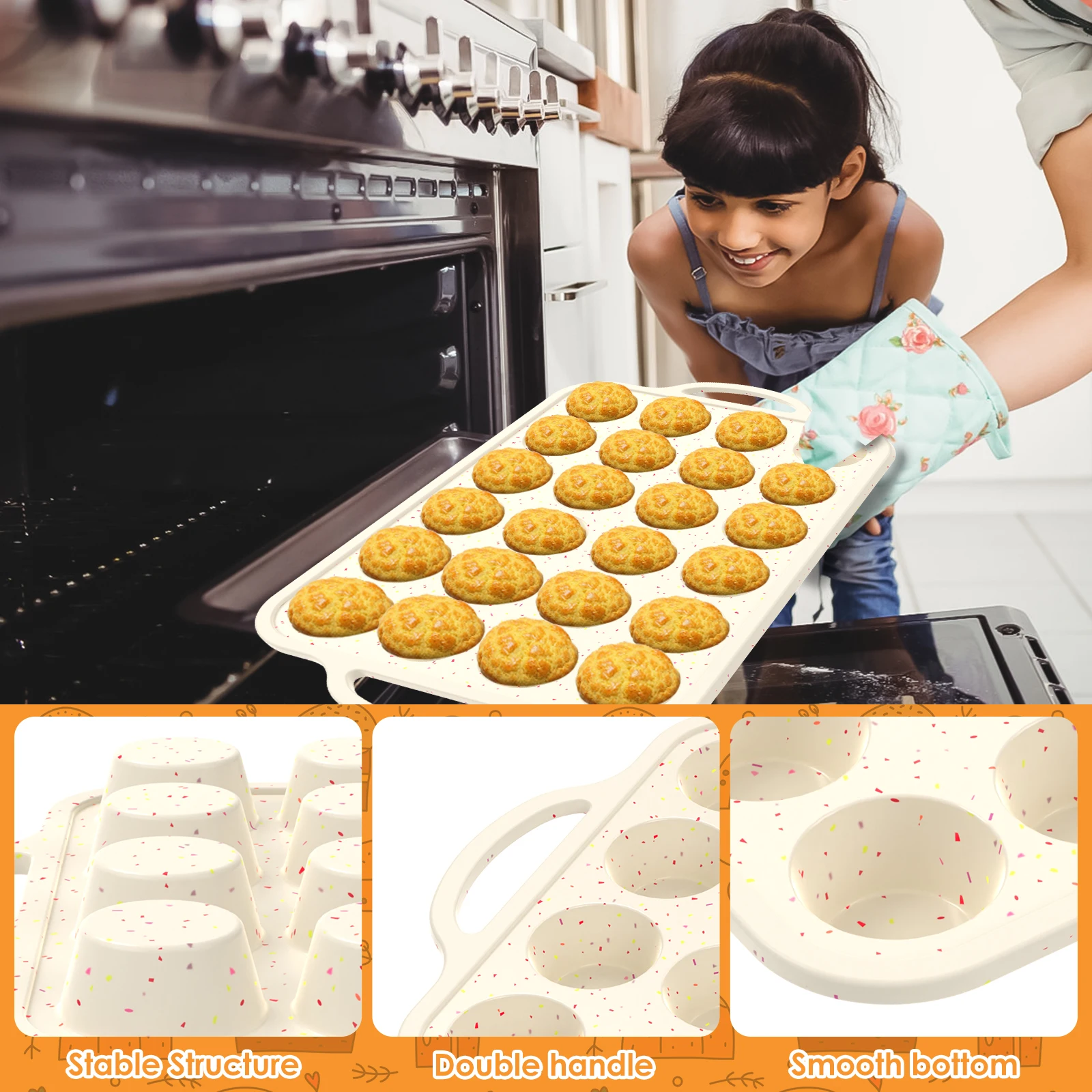 12/24 Cups Mini Muffin Pan Non - Muffin Tin Nonstick 评论和价格