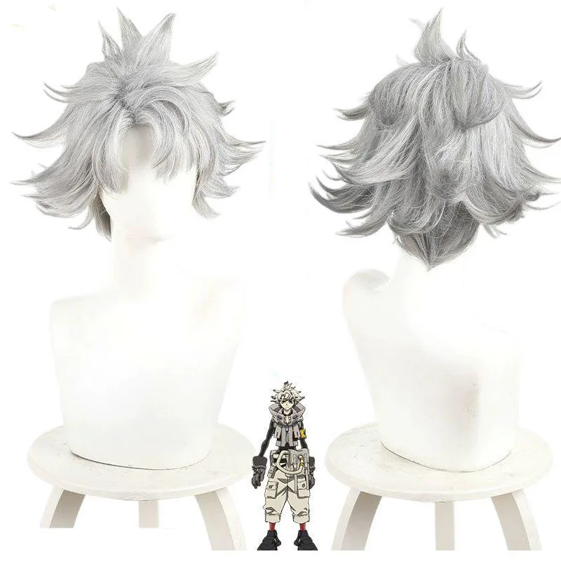 

Anime GACHI AKUTA Cosplay Wig Short Gray Hair Surebrec Rudo Cosplay Wigs Gachiakuta Halloween Party Props Synthetic Hair