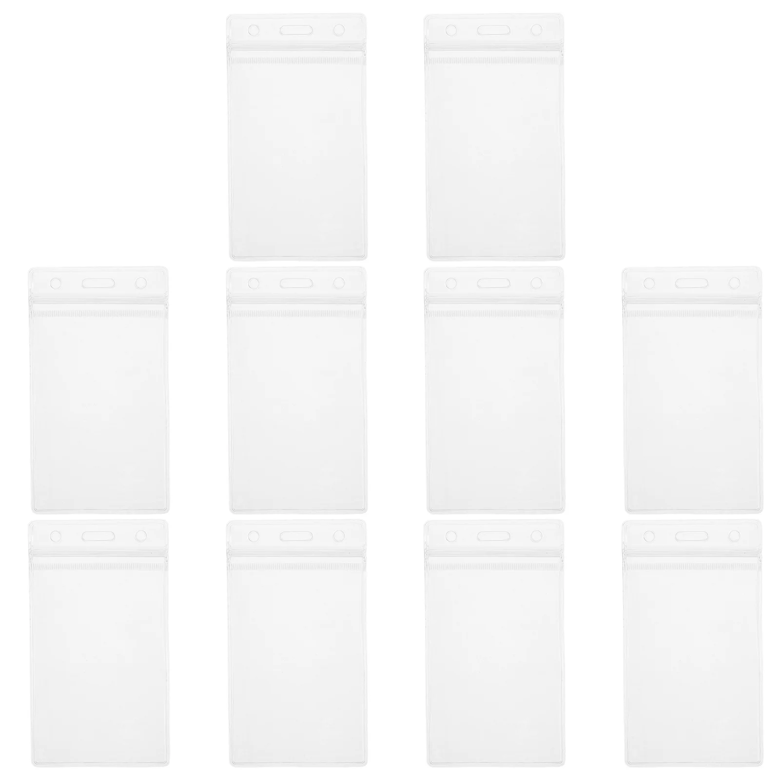 

10 шт., прозрачный держатель для карт, рукав для бейджа, вертикальный прозрачный держатель для бейджа из ПВХ, водонепроницаемый студенческий протектор для удостоверения личности, многоразовый