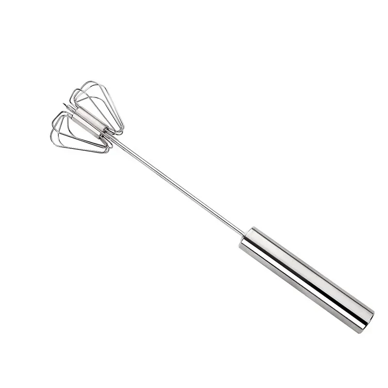 Semi Automatic Mixer Whisk Egg Beater Stainless Steel Manual Hand Mixer Self-Turning Cream Utensils Kitchen Mixer Egg Tools