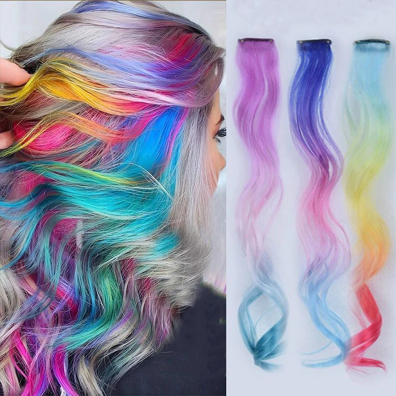 

Накладной парик с цветными кудрявыми волосами, имитирующий естественные пряди, с эффектом окрашивания, бесшовный, на резинке, цельный, окрашенный, кудрявый, в тон к наряду