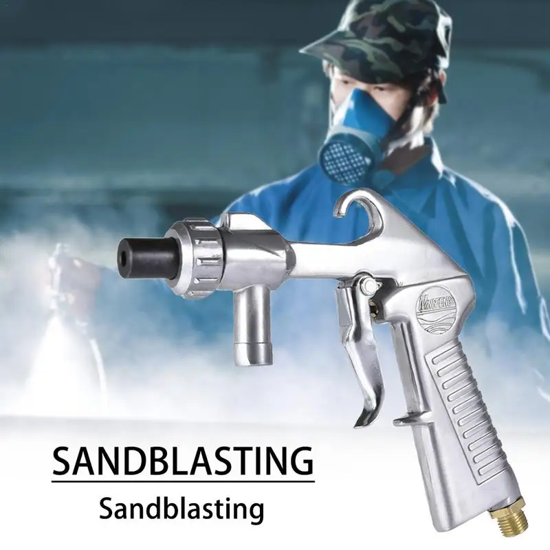 Abrasive Air Sand Blasting Guns Kit Sand Blaster Nozzle Ceramic Steel Nozzle Sand Suction Pipe Sandblaster Guns Power Tools