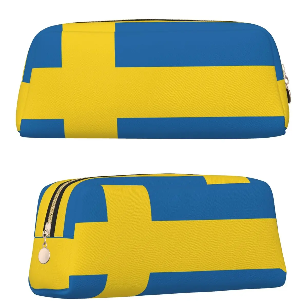 Swedish Flag Pencil Cases for Student Gifts Pen Box Pencil Bag Pencil Pouch Storage Stationery Supplies