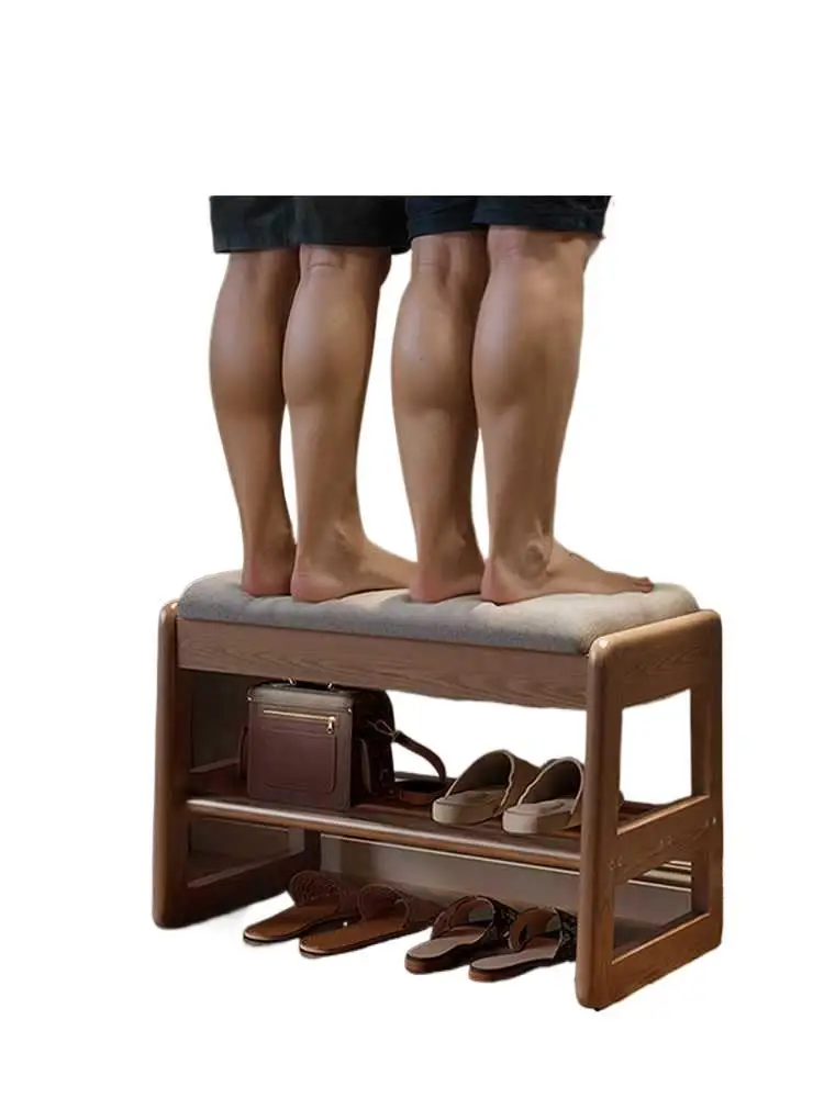 

Solid wood shoe changing stool household door small apartment door storage shoe stool
