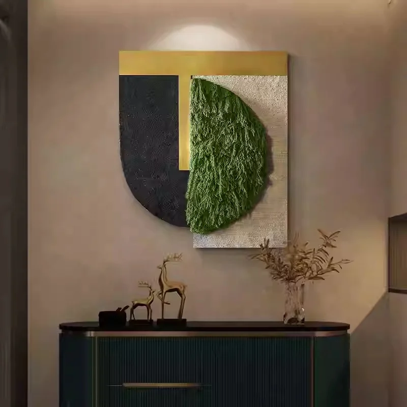 Multicolor fabric and metal luxury simple vintage art metal wall artist home decoration home accessories decoration luxury