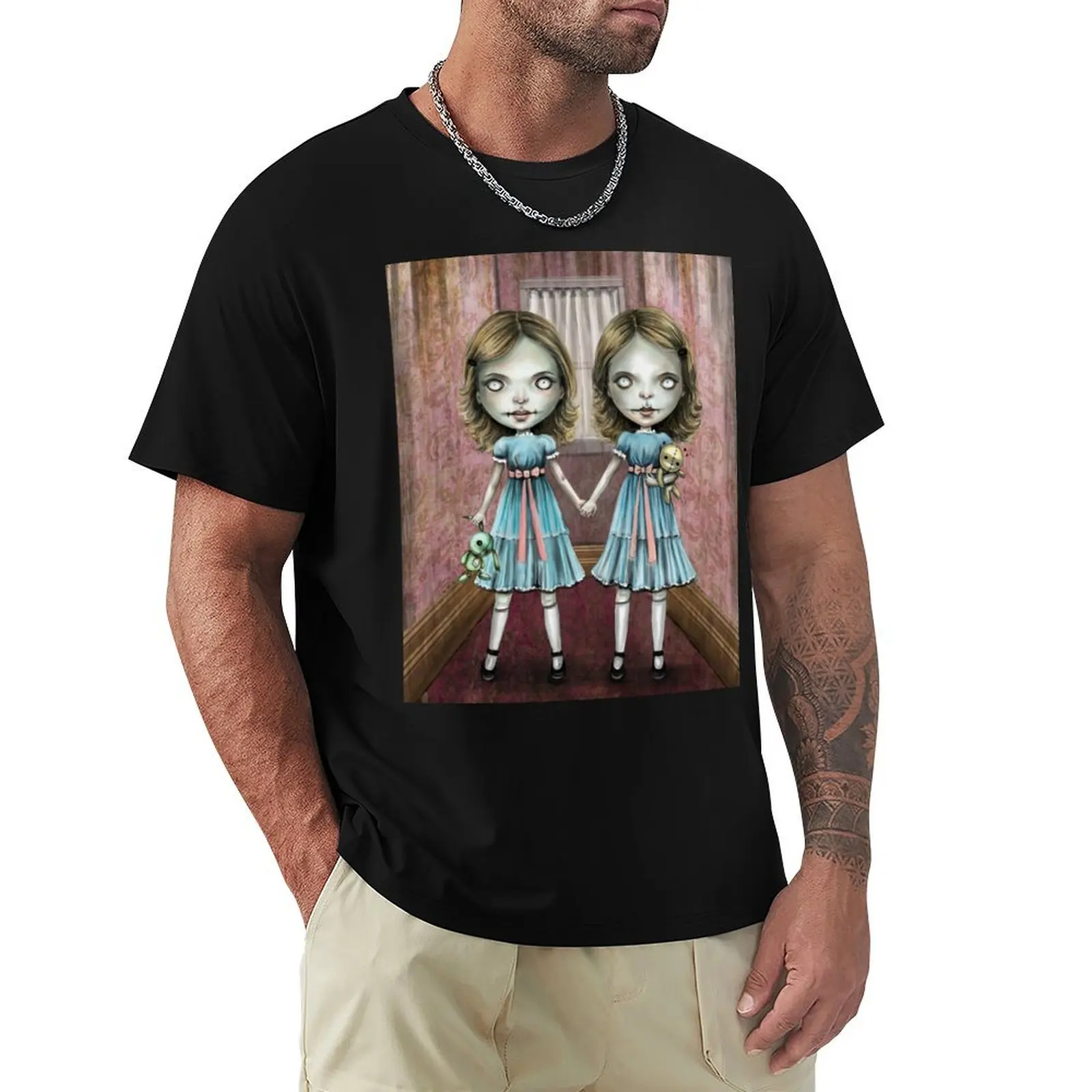 

The Creepy Twins T-Shirt Work Outdoor Short Sleeve Tee