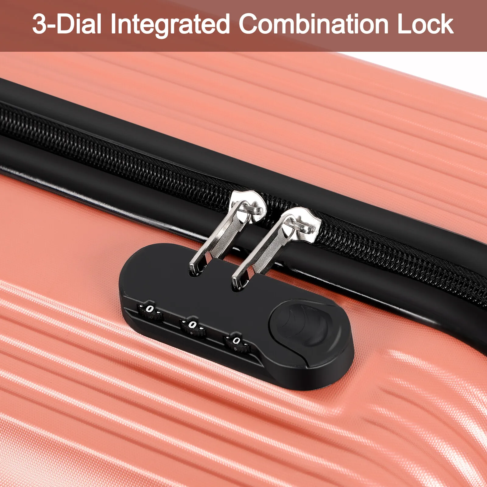 Mala de viagem leve para bagagem de mão de 20 polegadas com trava giratória TSA