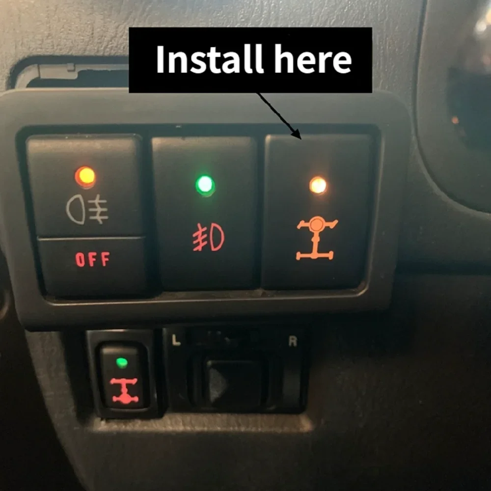 For Suzuki Jimny 2007 - 2015 Orange Light Car Light Bar Switch Button with Connection Wire