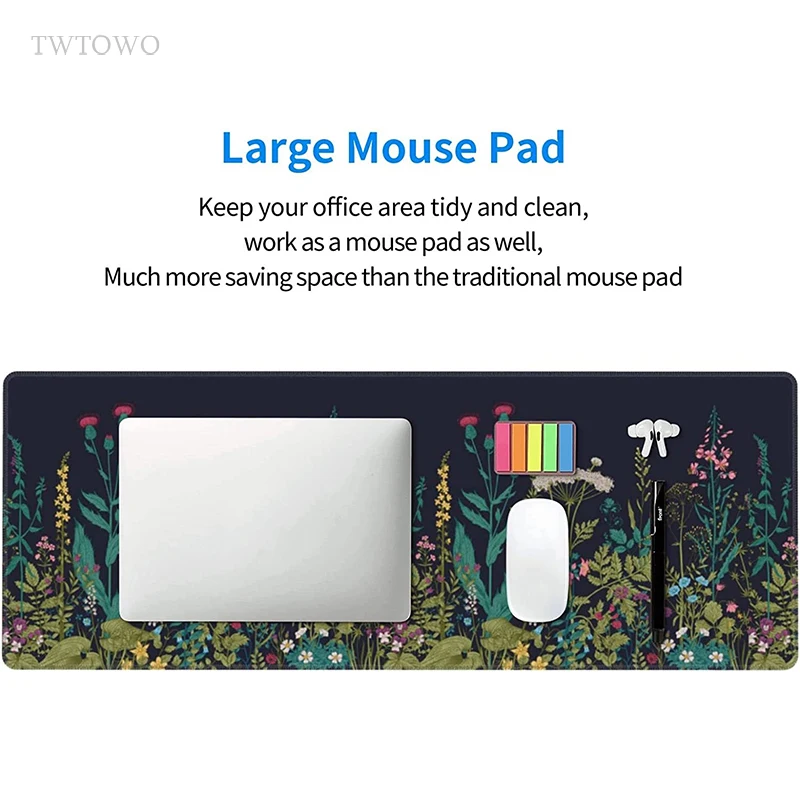 Flower Aesthetics Mouse Pad Gaming XL Computer Home HD Custom Mousepad XXL keyboard pad Natural Rubber Office Soft Mouse Mats