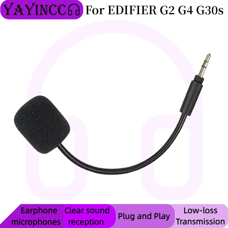 

YAYINCC Replacement Gaming Mics 3.5mm Game Microphone For EDIFIER G2 G4 G30s Detachable microphone rod plug and play MIC