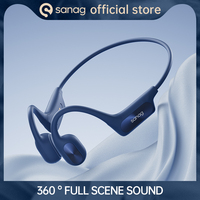 Sanag A50S Pro Wireless Earphone Bluetooth Waterproof Ear Hook Headset Driving Cycling Running 360° Panoramic Sound Headphone