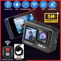 G9SE Action Camera 5K30fps 4K60fps 50MP 2.0 Touch LCD EIS DVR Webcam Dual Screen Wi-Fi 170D Waterproof 30M 5X Zoom Sports Camera