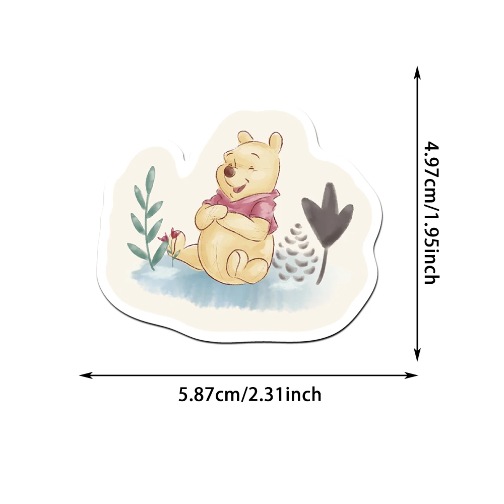 50pcs Disney Pooh Bear Piglet Tigger Stickers Cartoon Graffiti Decals for Laptop Luggage Skateboard Diary Waterproof Sticker