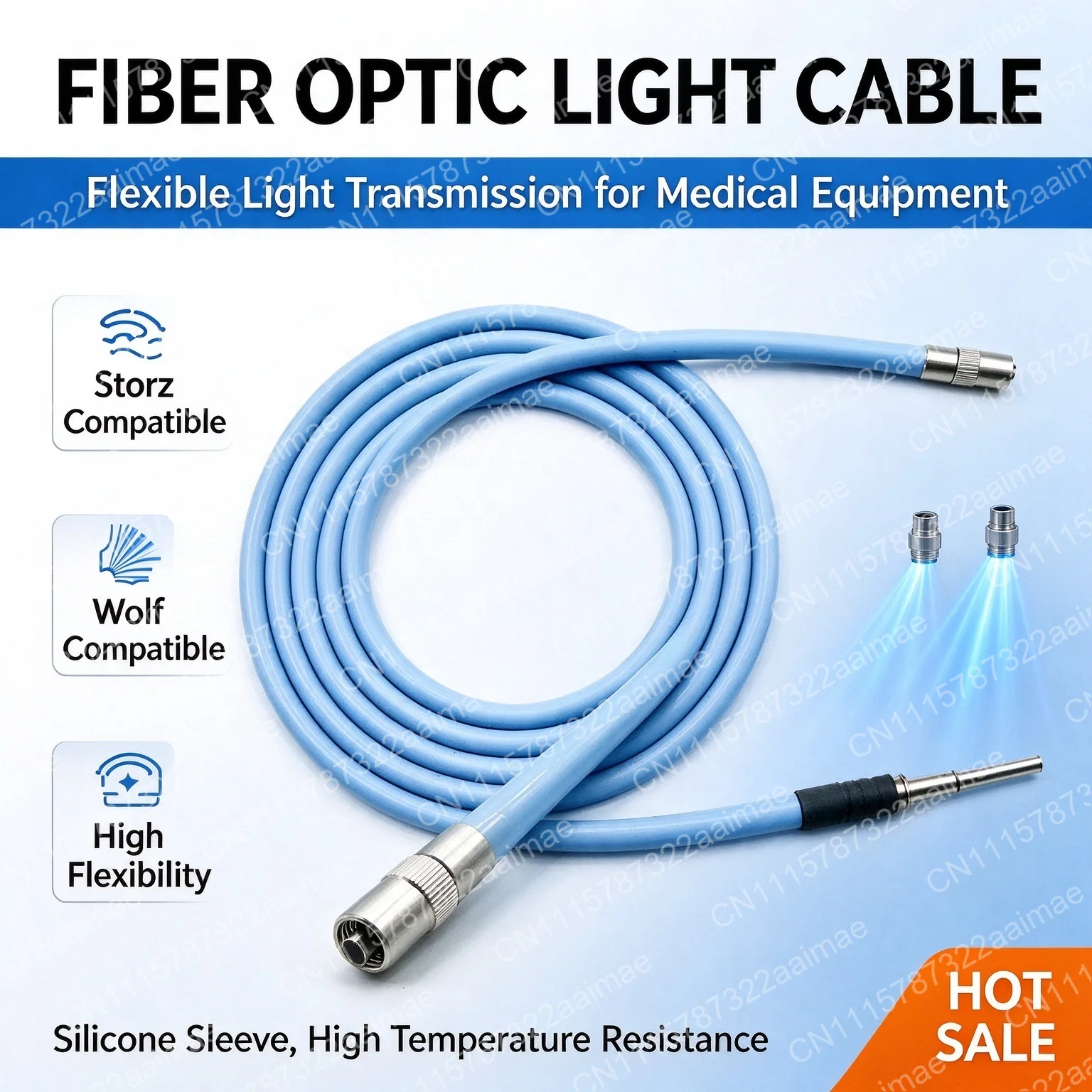Endoscope Cold Light Source Fiber Optic Guide Cable Medical Replacement