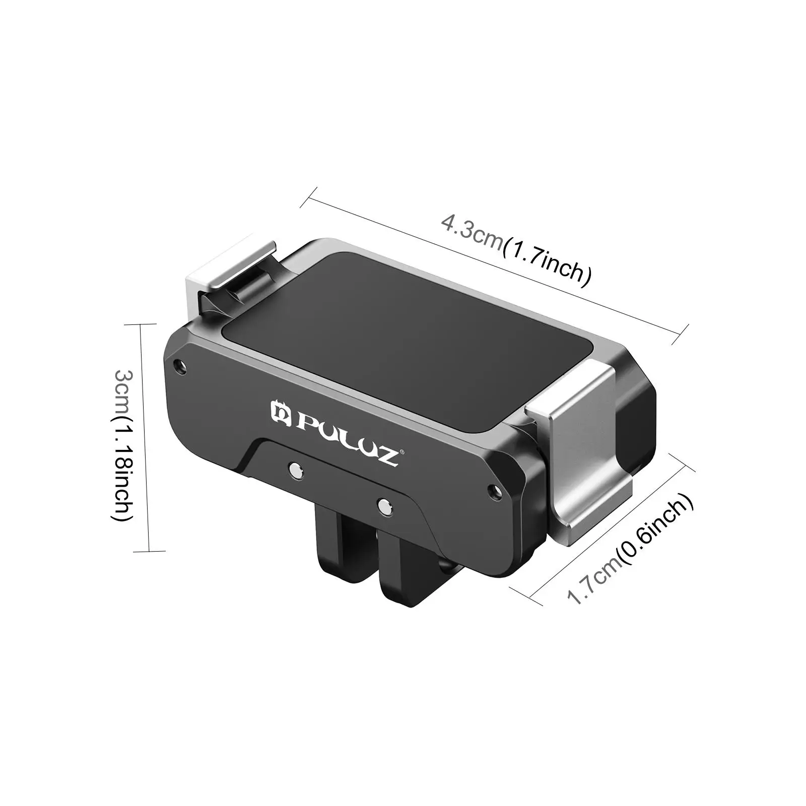 PULUZ Magnetic Quick Release Metal Base for DJI Osmo Action 5 Pro / 4 / 3 / Osmo 360 Expansion Adapter Accessories