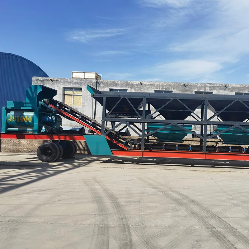 Smart Control Mini 25m3/h Mobile Concrete Batching Plant With Durable Drum Mixer Easy Installation Premium Quality Unit