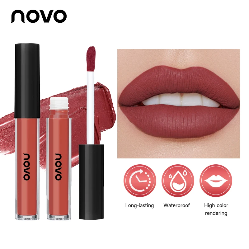 أحمر شفاه سائل غير لامع، ملمع شفاه رذاذ الماء، مقاوم للماء والعرق، كوب غير لاصق، ملمع شفاه عالي الصبغة