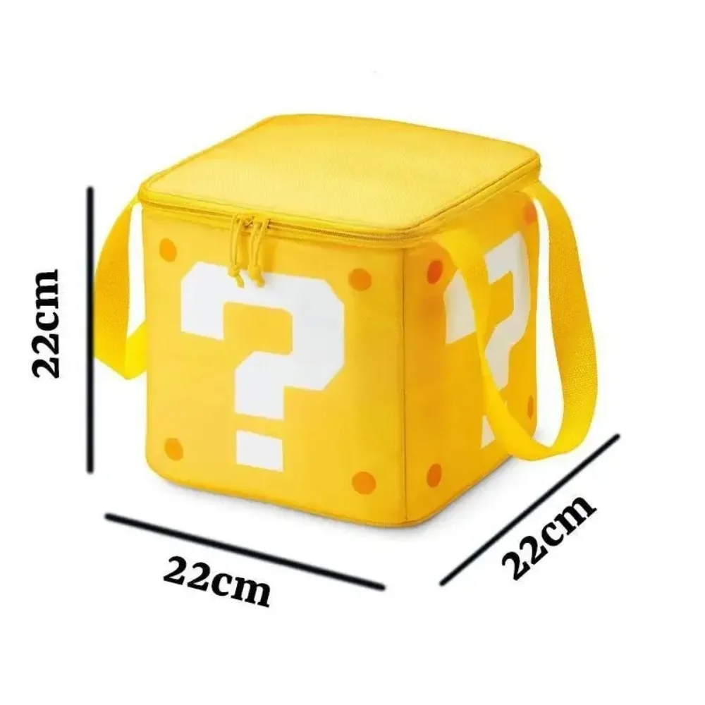 اليابانية لعبة تحت عنوان علامة استفهام حقيبة التخزين صندوق عازل سعة كبيرة في الهواء الطلق نزهة الحفاظ على الحرارة حقيبة باردة كيس الثلج #5