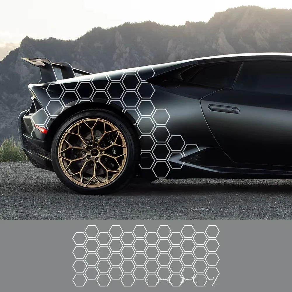148cm Honeycomb Creative Body Sticker Car Body Sticker General Purpose Car Body Decoration Sticker