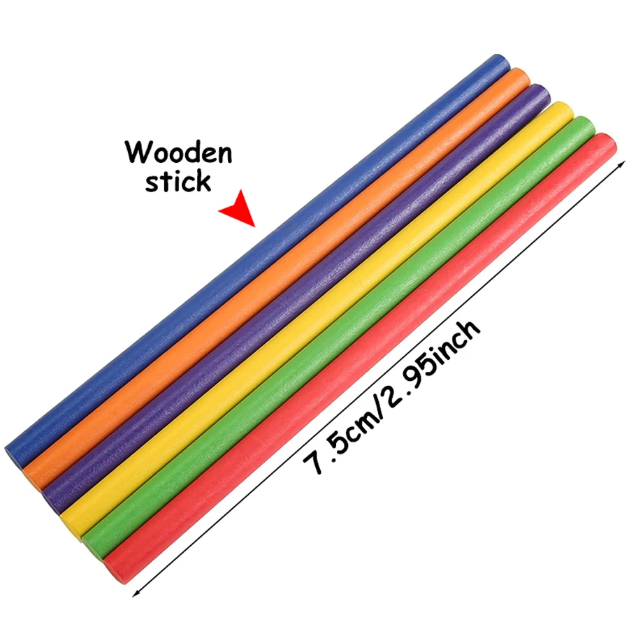 100/200pcs Wooden Counting Sticks, 7.5cm Math Manipulatives, Student Calculation Aids, Classroom Supplies, School Teaching Tools