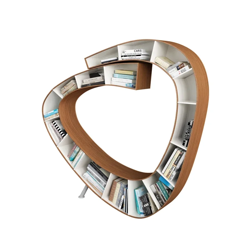 رف كتب من الحديد المطاوع، رف عرض إبداعي لتزيين أرضية المكتب على الحائط