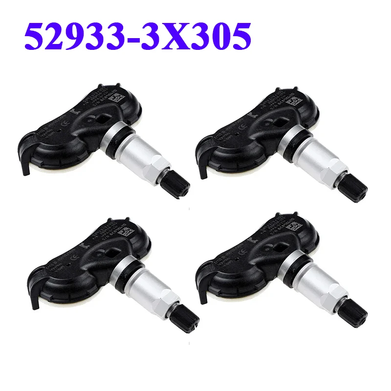 

4 шт. 52933-3X305 Датчик контроля давления в шинах для Hyundai Elantra MD 2014-2015, Kia Cerato 2013-2018, TPMS 434 МГц 529333X305