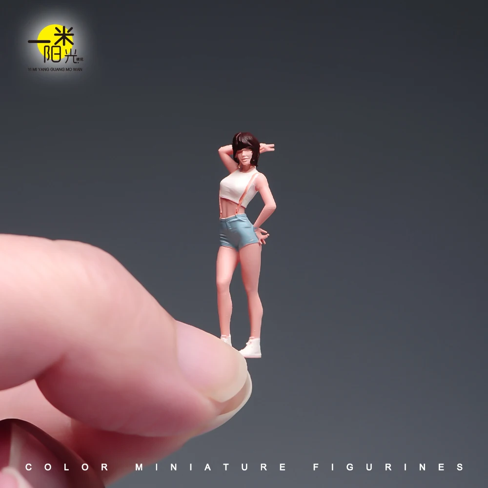    رسمت مصغرة 1/87 1/64 1/43 1/24 1/18 مصور الجمال امرأة رجل نموذج الشكل ثلاثية الأبعاد Diorama دمية صغيرة المشهد الدعائم