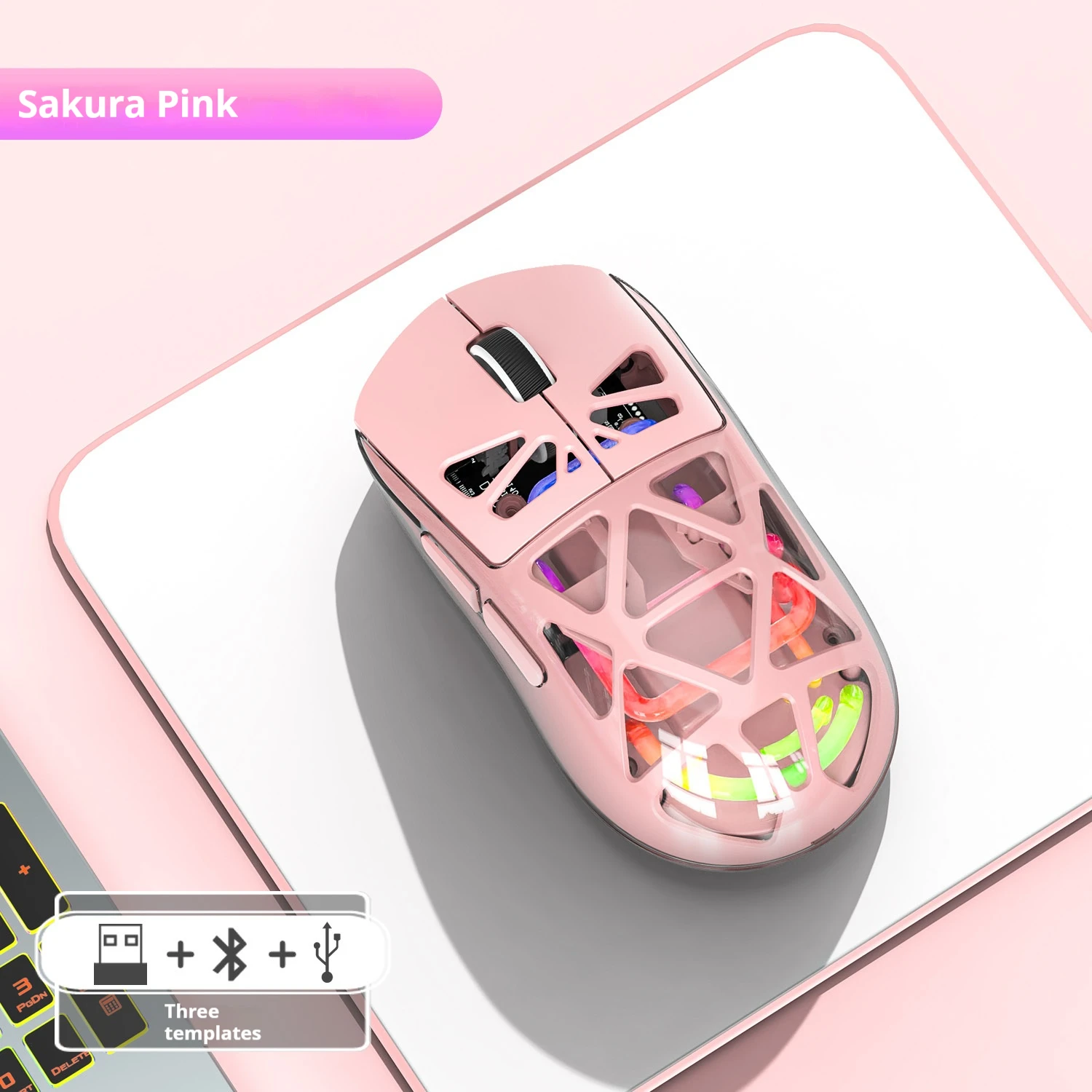 M7 Mouse Three modes Gamer Lightweight RGB Lighting Mouse Game Wireless Charging Bluetooth Mouse Wireless Pc Esports Game Gift