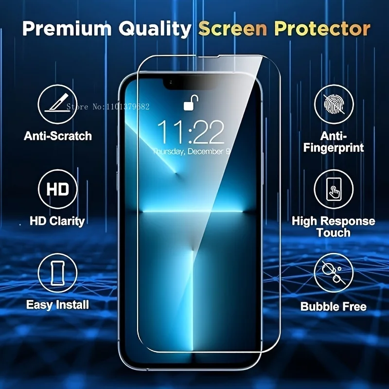 3-piece screen protector film  for Phone 15 14 13 12 11 Pro Max  film 9H hardness scratch resistant easy  free protective