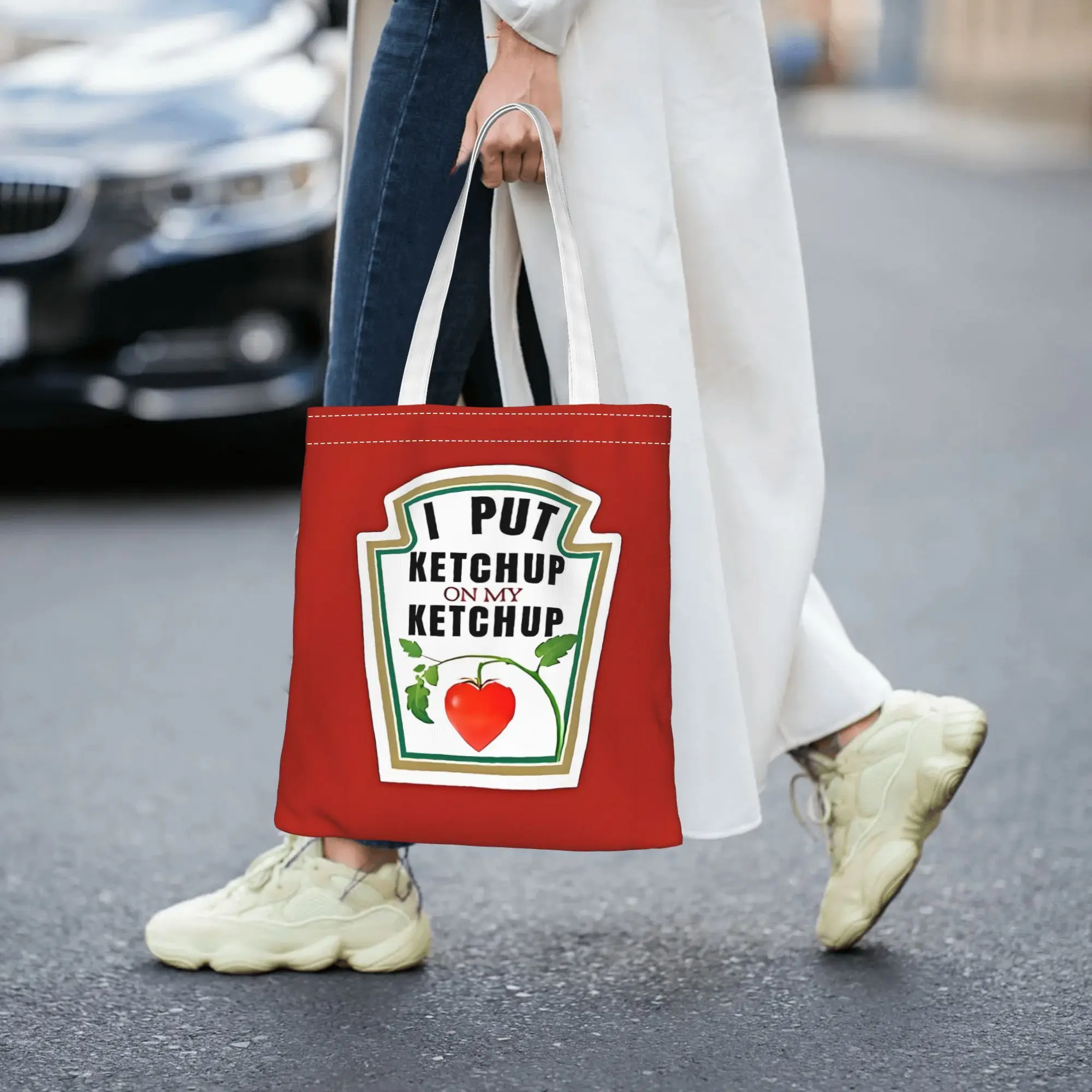 Red Tote Bag With "… - image