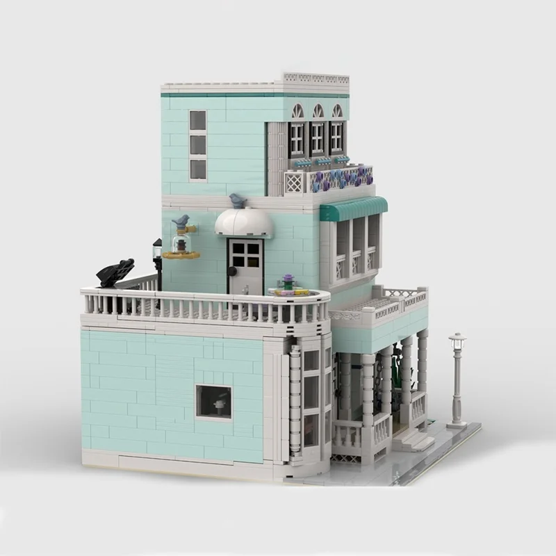 2859 pçs moc oleander lane vitoriano casa modelo blocos de construção presente natal arquitetura montar diy ideia educação brinquedo crianças