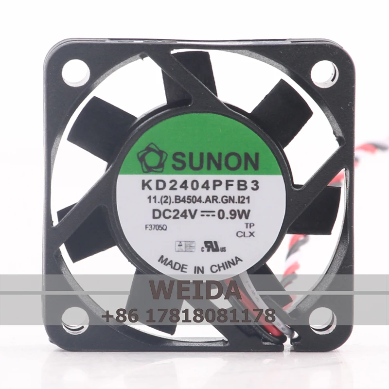 Original SUNON  12V 48V DC24V 0.9W AC EC 40X40X10MM 4CM 4010 3-wire alarm signal converter KD2404PFB3 cooling fan