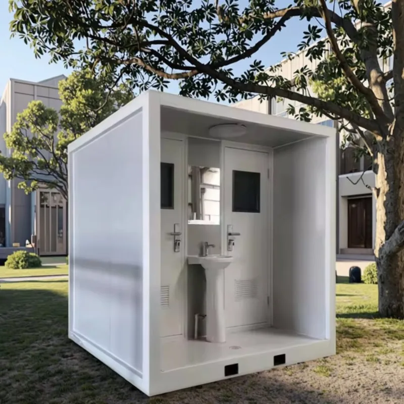 Customized Modern Portable Outdoor Steel Sandwich Panel Breathable Mobile Container House 1-Year Warranty Toilets Total Project