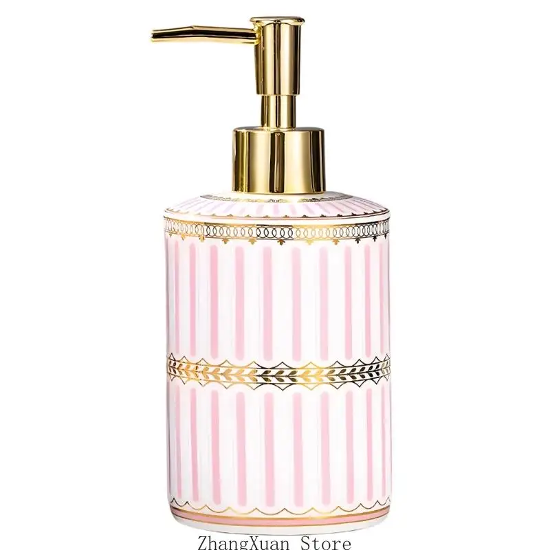 Press-Pumpflasche für Handwäsche in der Nähe des Gästebades, Keramik-Lotion-Pumpflasche, 3 x – Detail 9