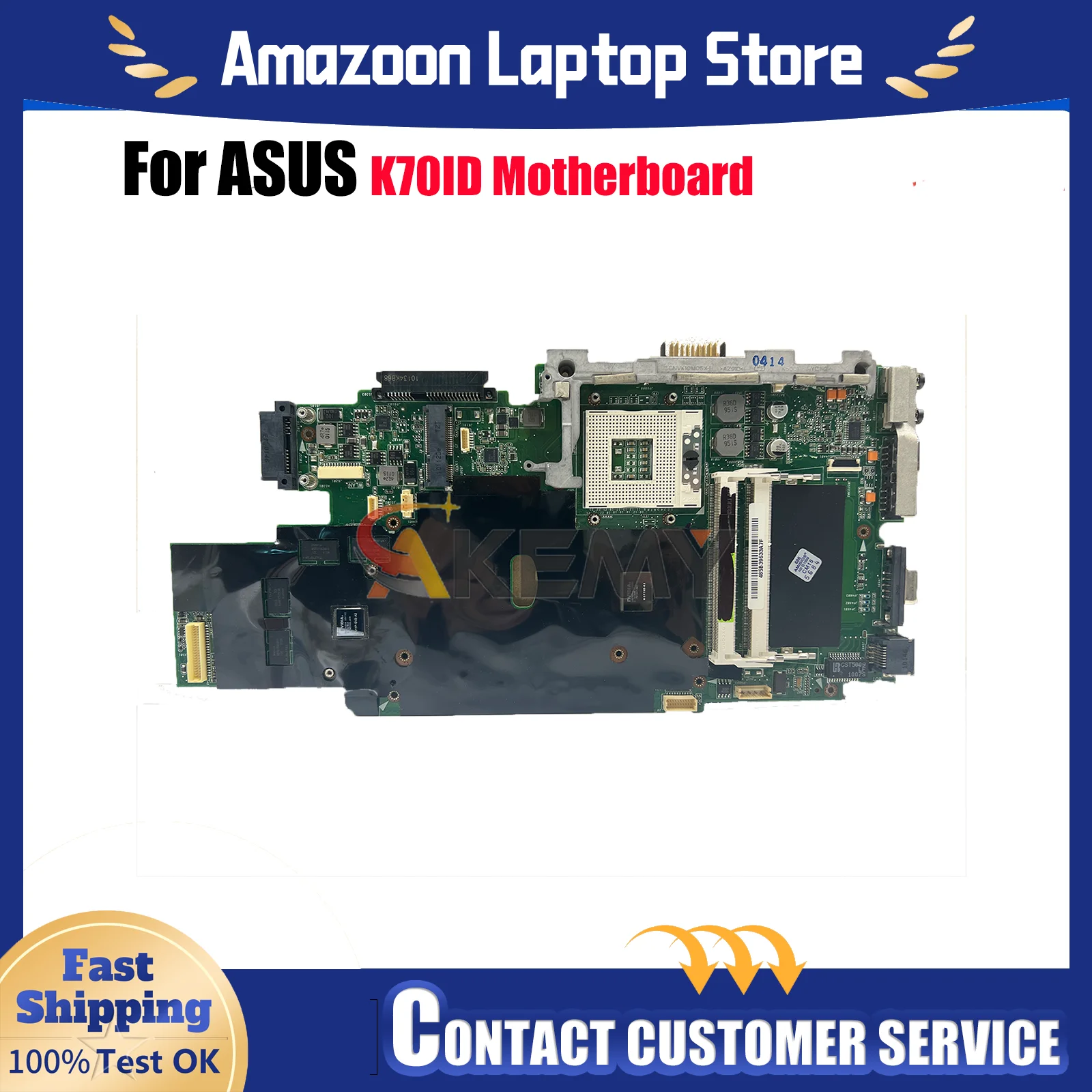 

Материнская плата для ноутбука K70ID для ASUS K70ID K70I, материнская плата для ноутбука Цей товар в наличии, 100% тестирование, ОК, быстрая доставка, высокое качество