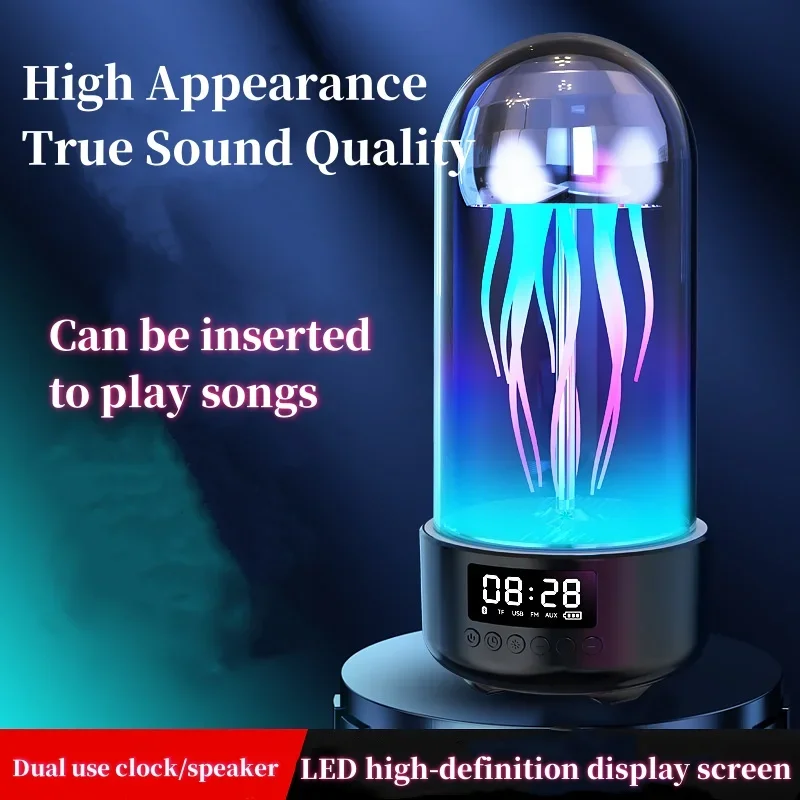 

Jellyfish Portable Bluetooth Speaker Colorful Dynamic Stereoscopic Breathing Light Intelligent Decoration 360 Stereo Surround