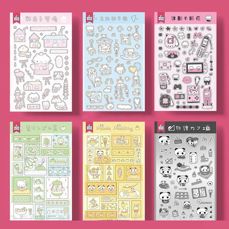 Kawaii Graffiti Animal Stickers Sweet Cute Sticker For Scrapbooking Arts DIY Crafts Album Journal Planner Decoration Stickers