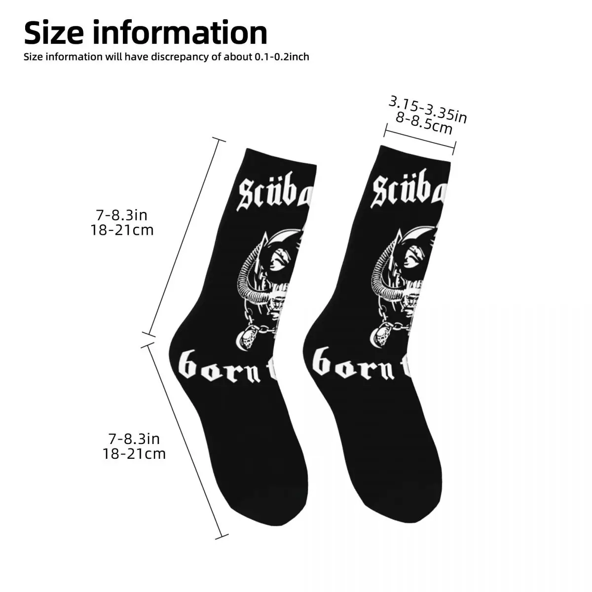 Scuba Diver Skull Scubahead Dive Socks Men Women Funny Happy Socks Spring Summer Autumn Winter Middle Tube Socks Gifts