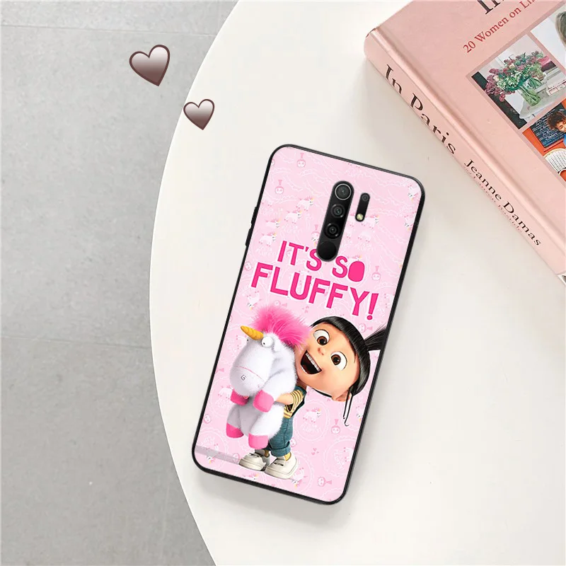 Black Matte Anti-Drop Phone Case For Xiaomi Mi 11 11T 10 10T Lite Note 10 My Fluffy Unicorn Agnes Redmi 8 8T 7 K40 K50 K60 Cover