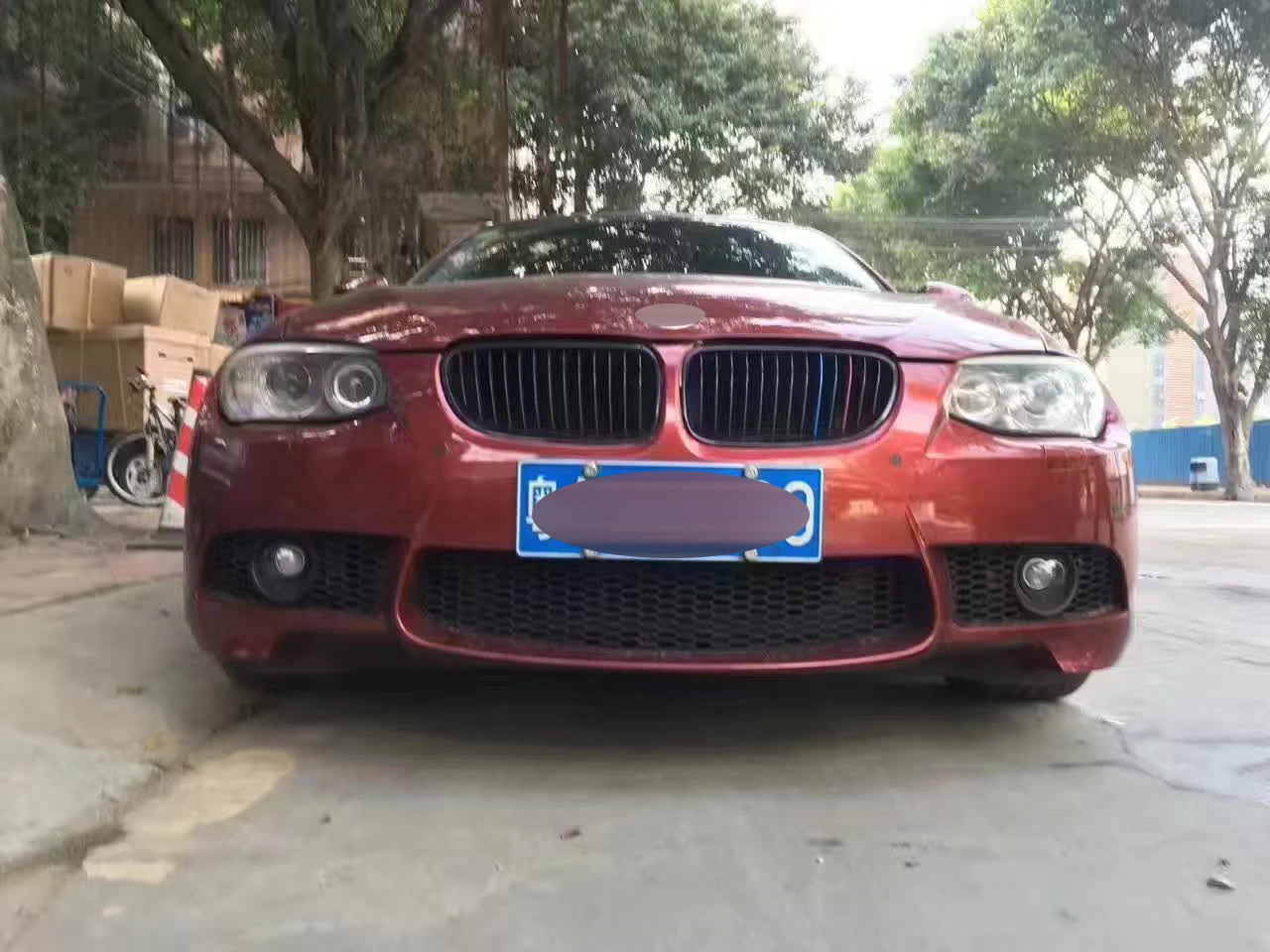 Car Bumper Modified to M3 Style Body Kit for  Old Style  3 Series E92/e93  Front Rear Bumper Fenders Side Skirts