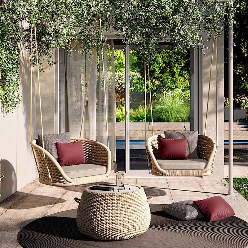 Outdoor swing hanging chair courtyard swing villa garden hanging hanging basket