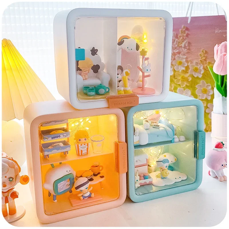 S Blind Box Storage Box Japanese Q Version Anime Figure Model Toy Doll Collection Display Stand Organizer Case for Dimoo Home